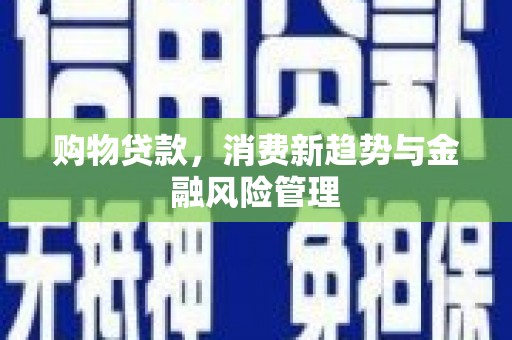 唐山购物贷款，消费新趋势与金融风险管理