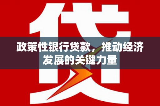 唐山政策性银行贷款，推动经济发展的关键力量