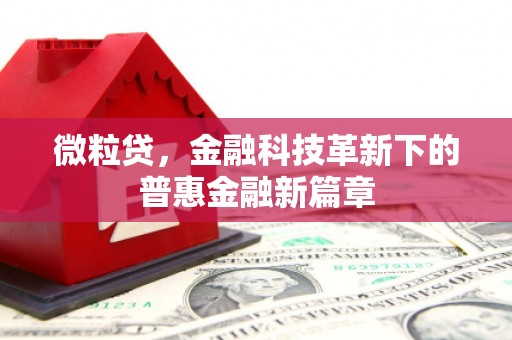 唐山微粒贷，金融科技革新下的普惠金融新篇章
