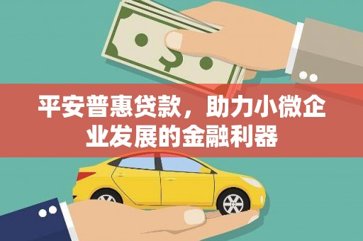唐山平安普惠贷款，助力小微企业发展的金融利器
