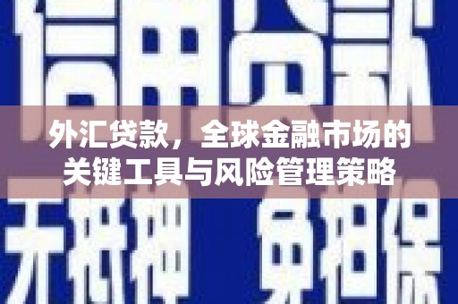 唐山外汇贷款，全球金融市场的关键工具与风险管理策略