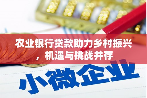 唐山农业银行贷款助力乡村振兴，机遇与挑战并存