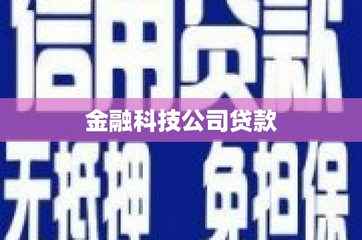 唐山金融科技公司贷款